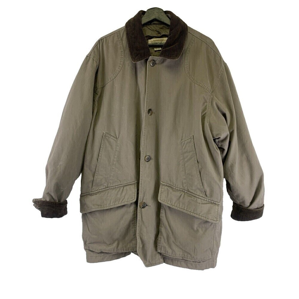 BOGO St Johns Bay Tan Canvas Chore Barn Coat Button Removable Liner Men XLT Tall